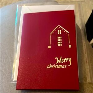 Sealed Merry Christmas Holiday Black Small 3D Card NEW